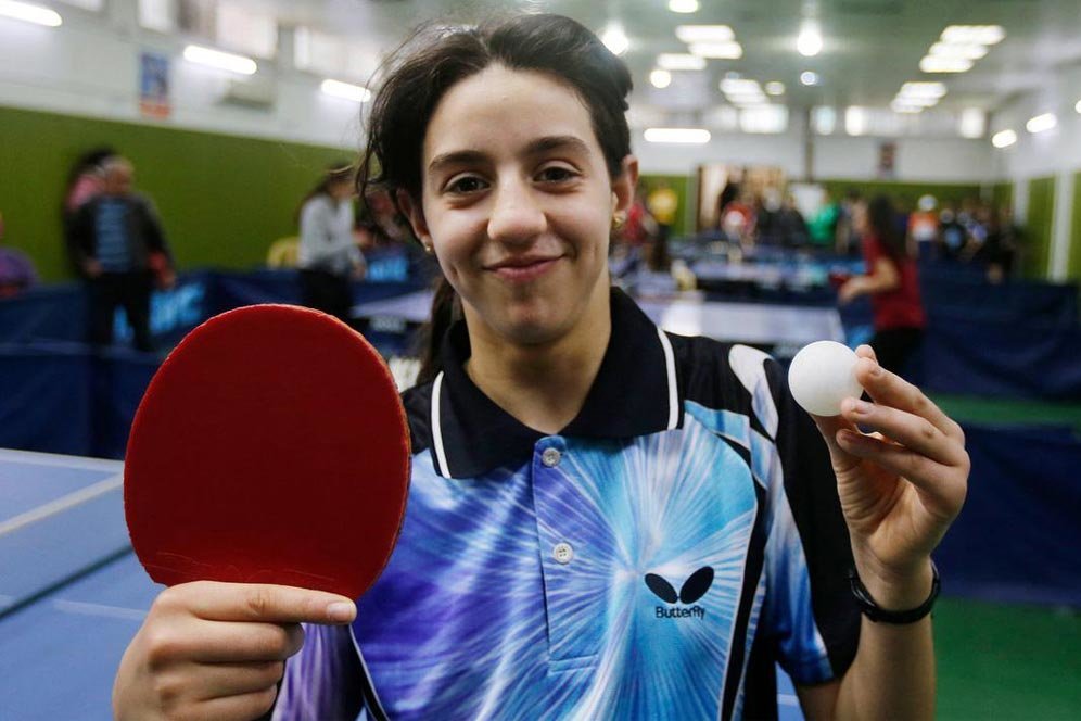 Hend Zaza, Petenis Meja Putri Suriah yang Juga Atlet Termuda di Olimpiade Tokyo 2020