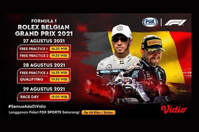 Jadwal Dan Link Live Streaming Formula 1 Belgia, 27-29 Agustus 2021 Di ...