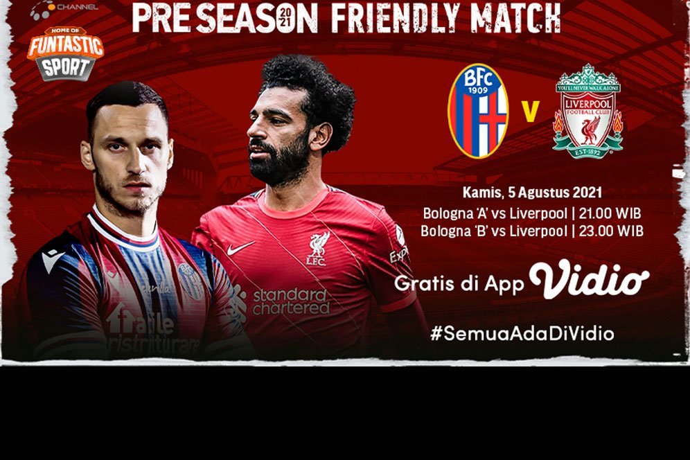 Jangan Ketinggalan, Link Live Streaming Liverpool vs Bologna Besok Malam di Vidio Jangan Ketinggalan, Link Live Streaming Liverpool vs Bologna Besok Malam di Vidio