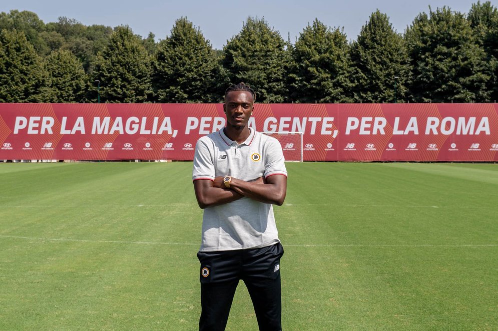 Penampakan Latihan Perdana Tammy Abraham di AS Roma