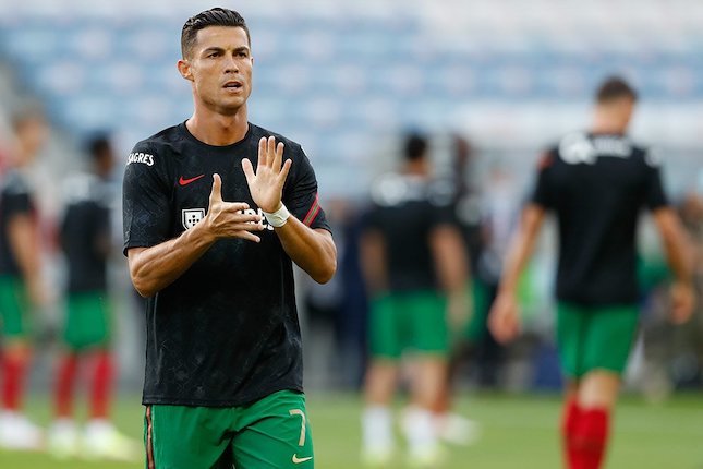 Cristiano Ronaldo ketika berlatih bersama timnas Portugal jelang Kualifikasi Piala Dunia 2022 melawan Rep Irlandia. (c) AP Photo/Armando Franca
