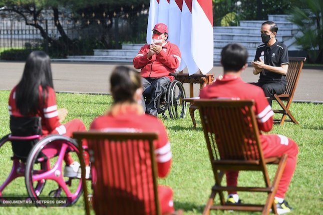 Paralimpiade Tokyo 2020 diterima Presiden Joko Widodo pada Jumat (17/9/2021) di Istana Negera (c) Dokumentasi Setpres BPMI