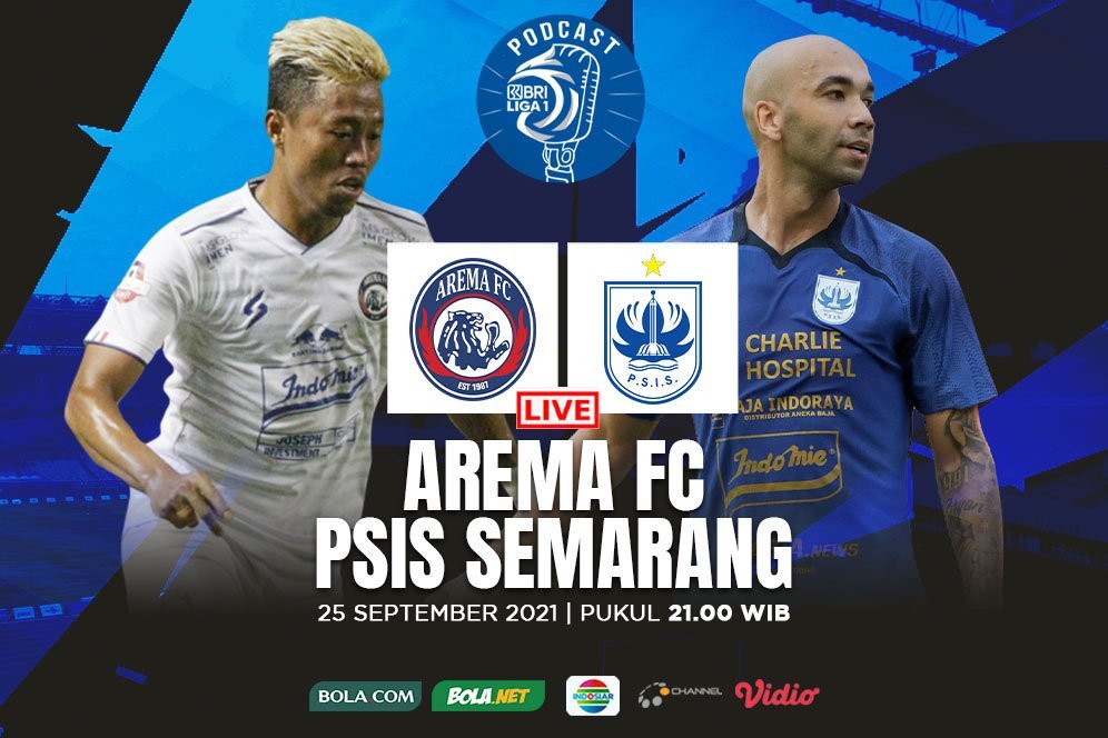 Yuk Dengarkan Bolanet Live Podcast BRI Liga 1: Arema FC Vs PSIS Semarang