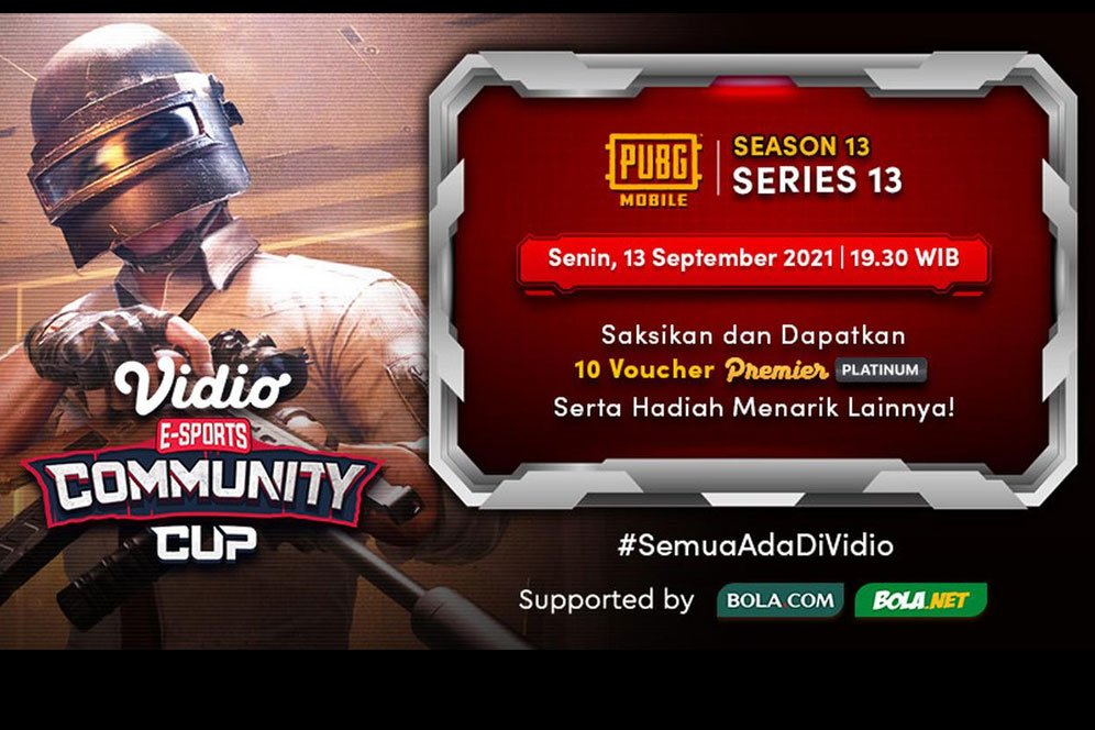 Live Streaming Vidio Community Cup Season 13 PUBGM Series 13, Senin 13 September 2021