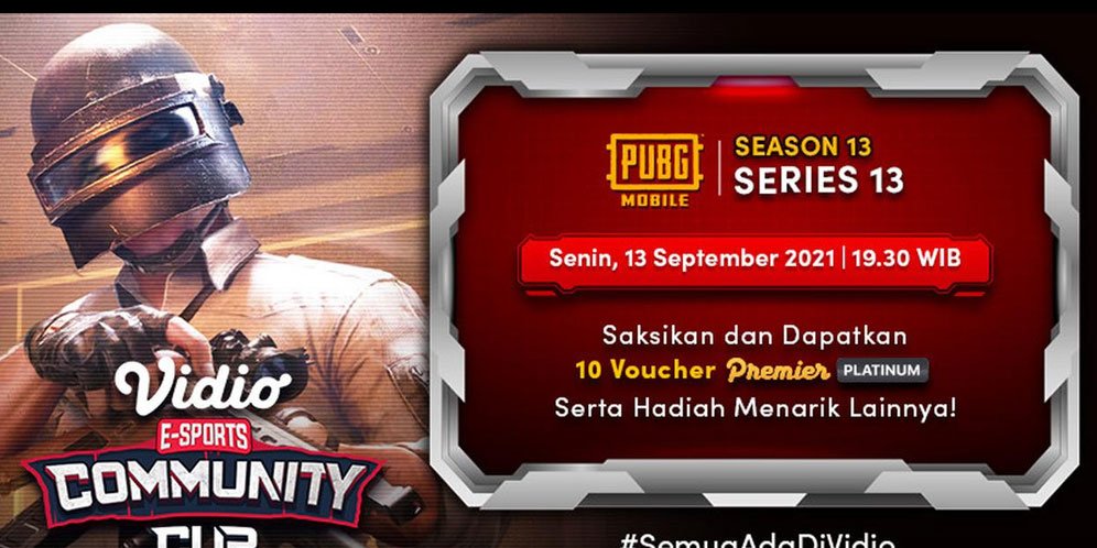 Live Streaming Vidio Community Cup Season 13 PUBGM Series 13, Senin 13 September 2021
