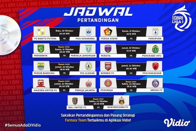 Bri liga 1 jadwal