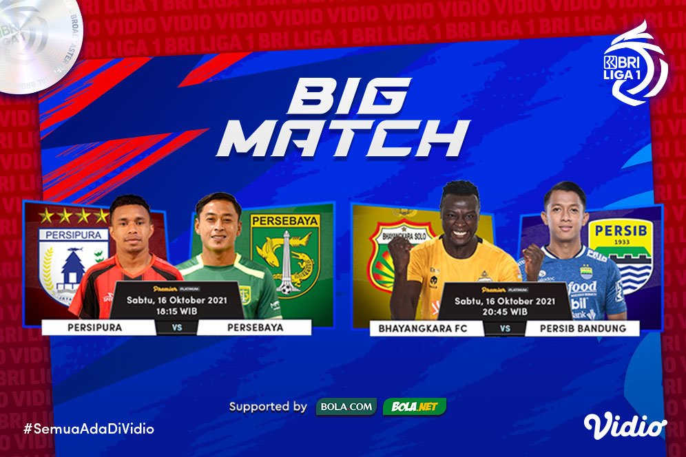 Link Live Streaming Big Match BRI Liga 1 di Vidio Hari Ini, Dua Laga Sengit Siap Tersaji Link Live Streaming Big Match BRI Liga 1 di Vidio Hari Ini, Dua Laga Sengit Siap Tersaji
