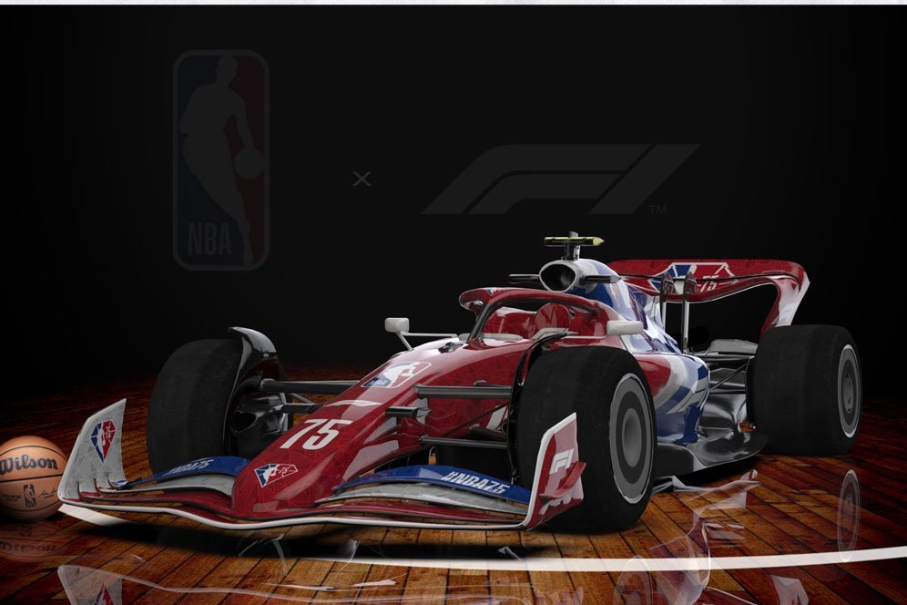 NBA x Formula 1: NBA Rayakan Ulang Tahun ke-75 di F1 GP Austin, Pamer Corak Spesial