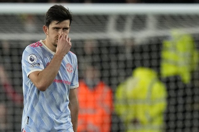Pemain Manchester United, Harry Maguire (c) AP Photo