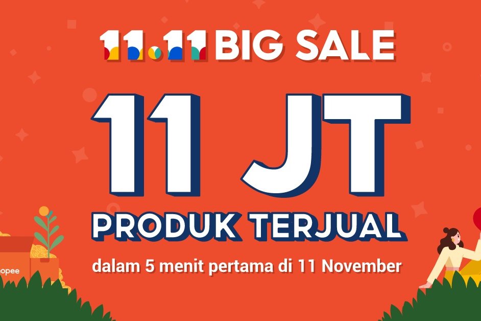 Hanya dalam 5 Menit Pertama, 11 Juta Produk Ludes di Shopee 11.11 Big Sale