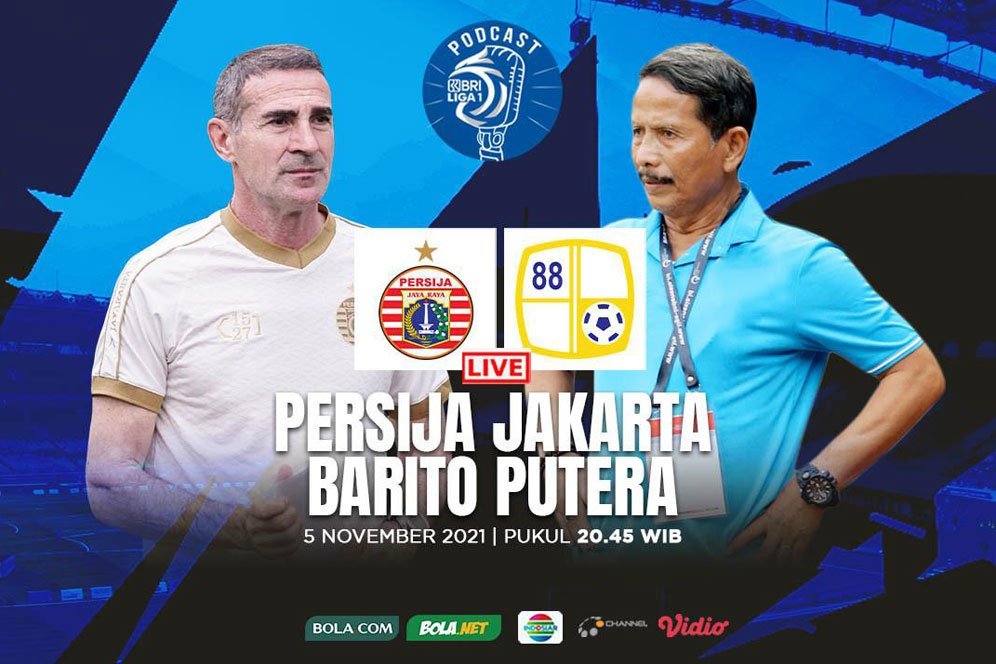 Yuk Dengerin Live Podcast Pertandingan BRI Liga 1: Persija Jakarta Vs Barito Putera