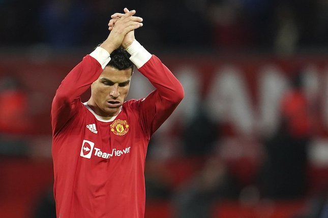 Penyerang Manchester United, Cristiano Ronaldo (c) AP Photo