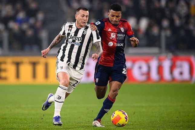 Aksi Federico Bernardeschi di laga Juventus vs Cagliari, Serie A 2021/22 (c) AP Photo