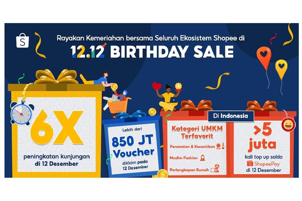 Anti Ribet, Kemeriahan Shopee 12.12 Birthday Sale Berikan Kemudahan Berbelanja bagi Pengguna