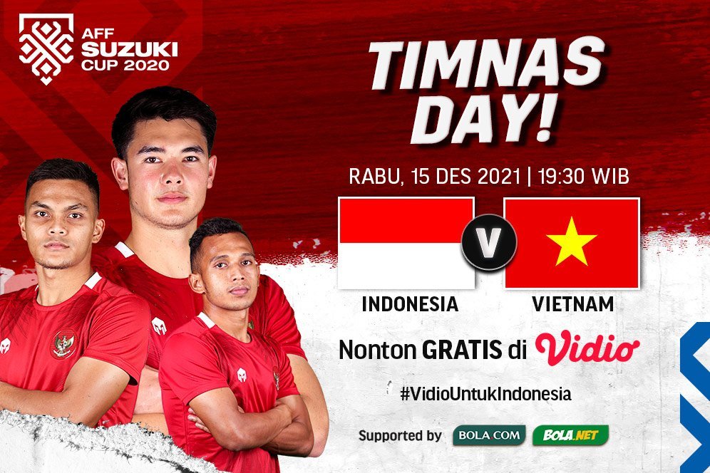 Jangan Ketinggalan, Live Streaming Piala AFF 2020: Indonesia Vs Vietnam di Vidio Jangan Ketinggalan, Live Streaming Piala AFF 2020: Indonesia Vs Vietnam di Vidio