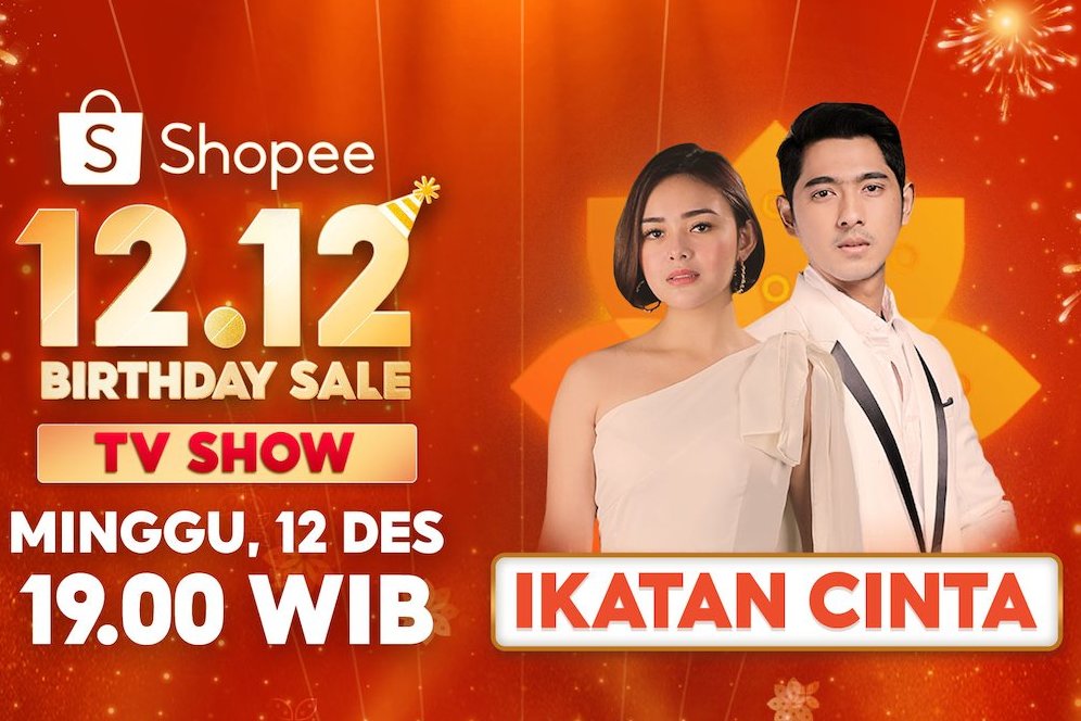 Penuh Kejutan, Shopee 12.12 Birthday Sale TV Show Akan Dimeriahkan Al & Andin 'Ikatan Cinta'