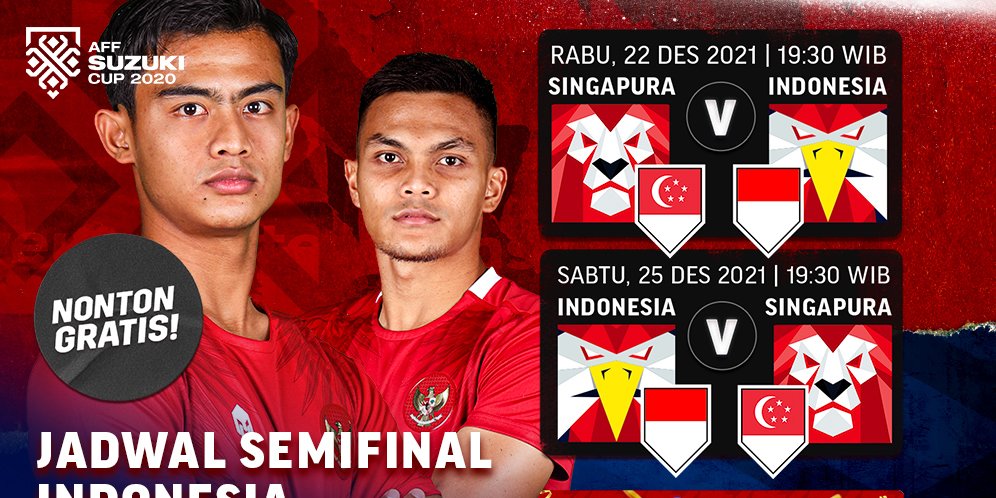 Link Live Streaming Piala AFF Singapura vs Timnas Indonesia di Vidio Pekan Ini