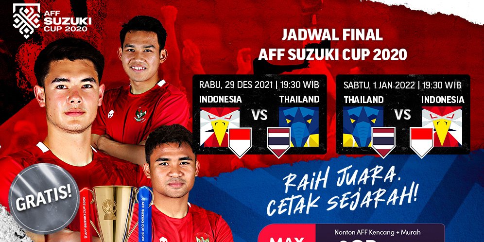 Live Streaming dan Jadwal Lengkap Final Piala AFF 2020: Indonesia Vs Thailand di Vidio