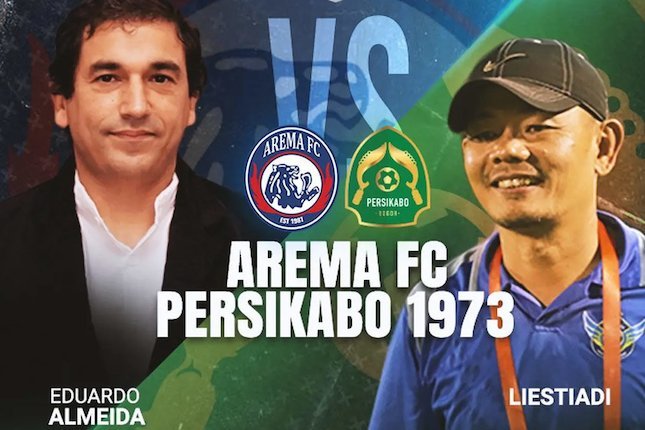 BRI Liga 1: Arema FC vs Persikabo 1973, Eduardo Almeida vs Liestiadi (c) Bola.com/Lamya Dinata/Adreanus Titus