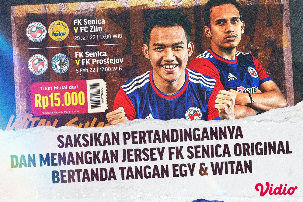 Jadwal Live Streaming Uji Coba FK Senica di Vidio, 29 Januari dan 5 Februari 2022 Jadwal Live Streaming Uji Coba FK Senica di Vidio, 29 Januari dan 5 Februari 2022