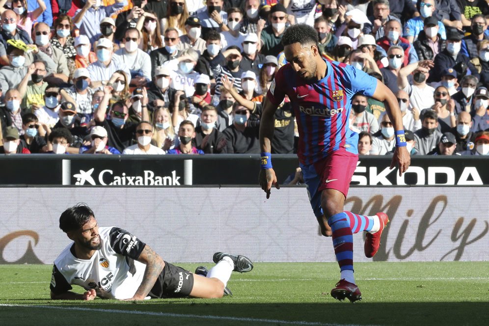 Man of the Match Valencia vs Barcelona: Pierre-Emerick Aubameyang