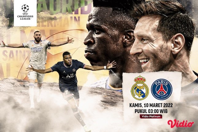 Saksikan Live Streaming Liga Champions: Real Madrid Vs PSG di Vidio