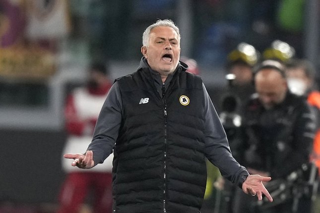 Pelatih AS Roma musim 2021/2022, Jose Mourinho (c) AP Photo