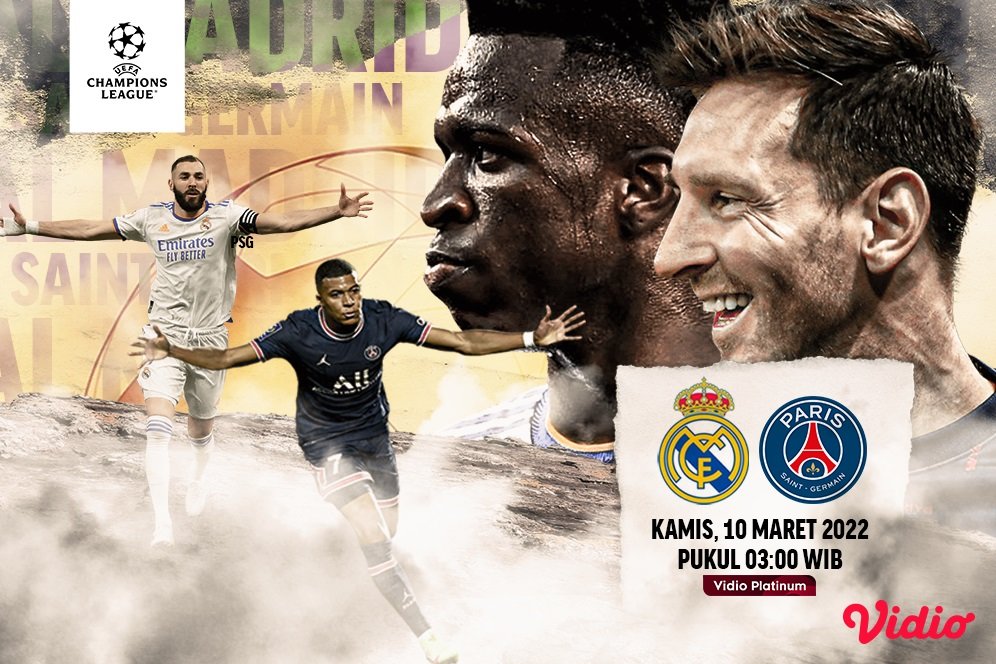 Saksikan Live Streaming Liga Champions: Real Madrid Vs PSG di Vidio Saksikan Live Streaming Liga Champions: Real Madrid Vs PSG di Vidio