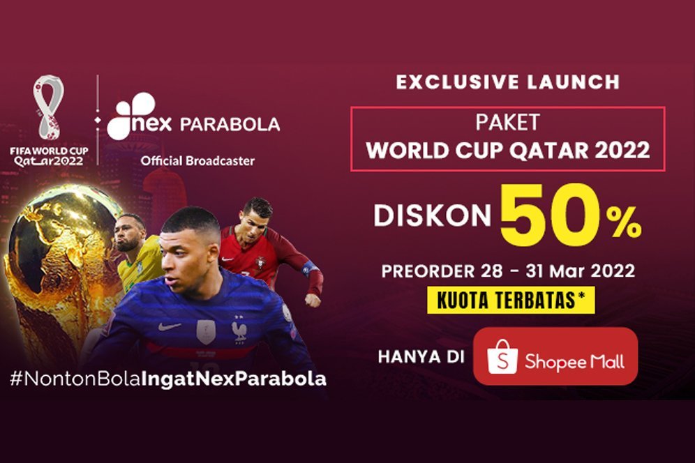 Nex Parabola Berikan Diskon 50 Persen untuk Nonton Piala Dunia 2022