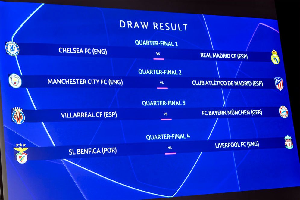 Jadwal Perempat Final Liga Champions: Ada Duel Chelsea vs Real Madrid Jadwal Perempat Final Liga Champions: Ada Duel Chelsea vs Real Madrid