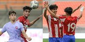 Aksi Tim Muda Atletico Madrid dan Barcelona Jajal Stadion JIS