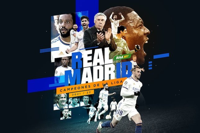 Real Madrid, Campeones de La Liga 2021/22 (c) Bola.net/Novendra