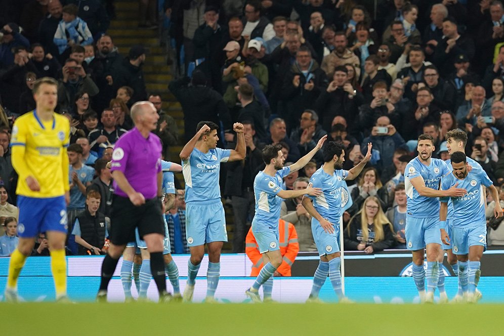 Hasil Pertandingan Manchester City vs Brighton: Skor 3-0