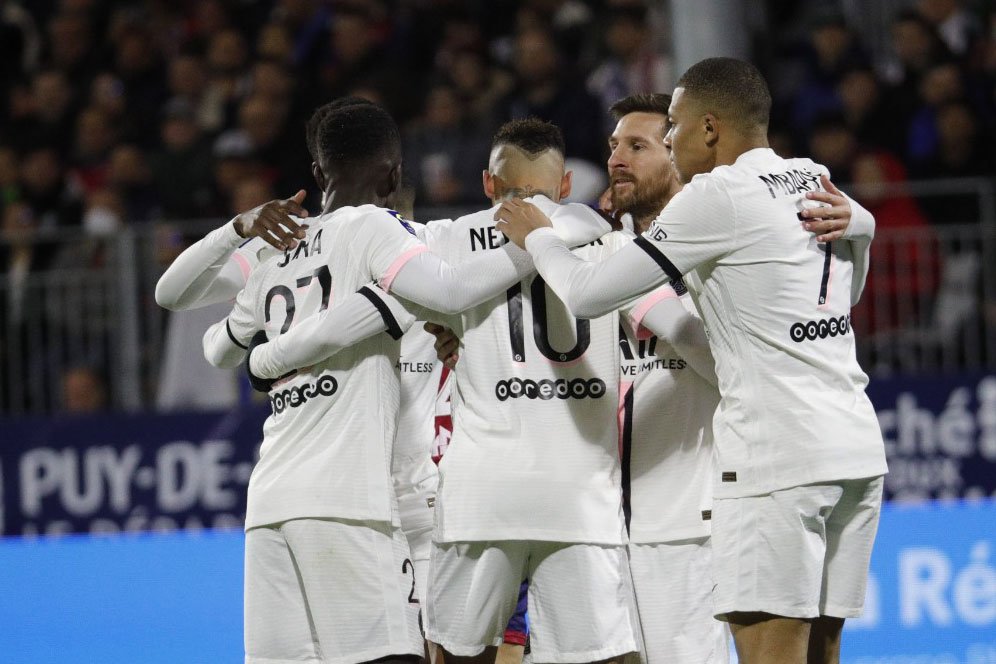 Neymar dan Mbappe Double Hattrick, PSG Lumat Clermont Foot 6-1