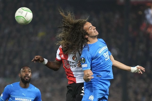 Duel Feyenoord vs Marseille pada leg pertama UEFA Conference League 2021/2022 (c) AP Photo