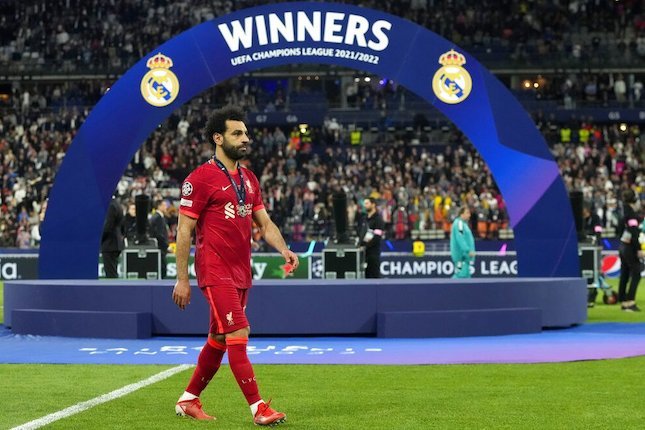 Final Liga Champions 2022 Liverpool vs Real Madrid: Mohamed Salah (c) AP Photo