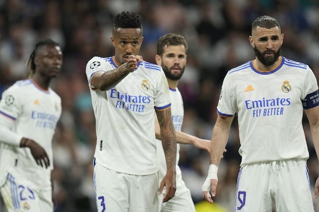 Skuat Real Madrid saat berhadapan dengan Manchester City, Kamis (5/5/2022) (c) AP Photo