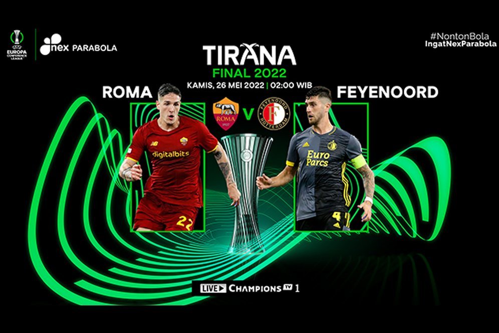 Yuk Nonton Final UEFA Conference League 2021/2022 Roma vs Feyenoord di NEX Parabola