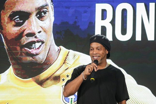 Ronaldinho menghadiri launching jersey RANS Nusantara FC (c) Bola.net/Bagaskara Lazuardi