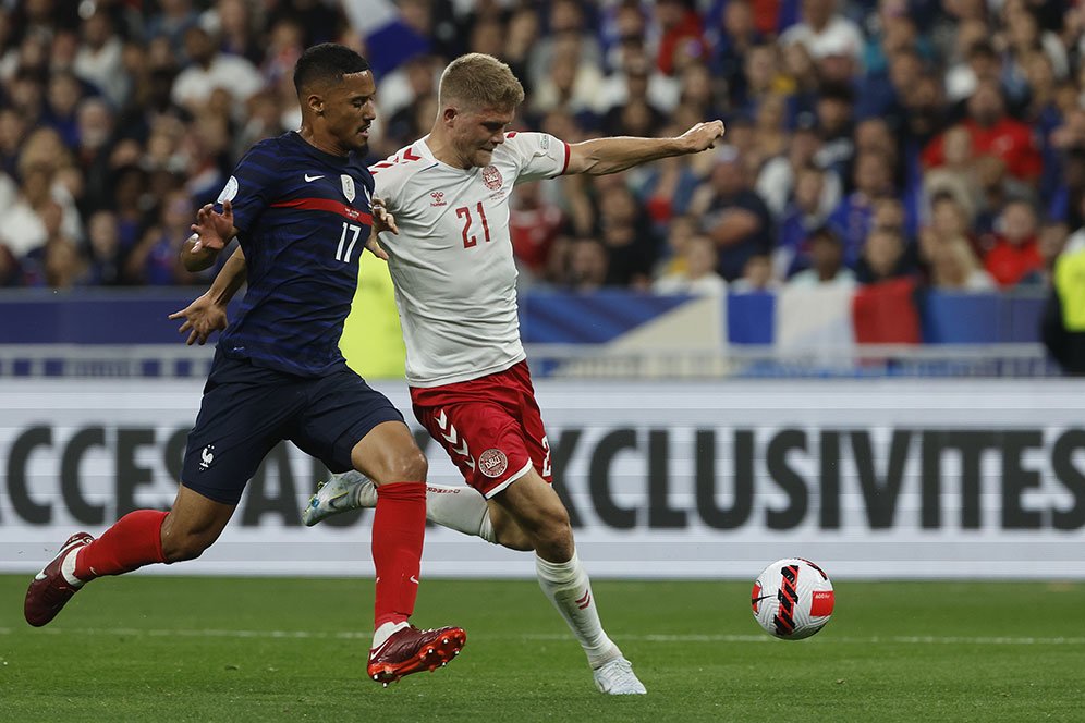 Man of the Match Perancis vs Denmark: Andreas Cornelius