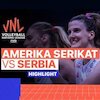 Highlights VNL 2022: Serbia Bekuk Amerika Serikat 3-2 di Perempat Final