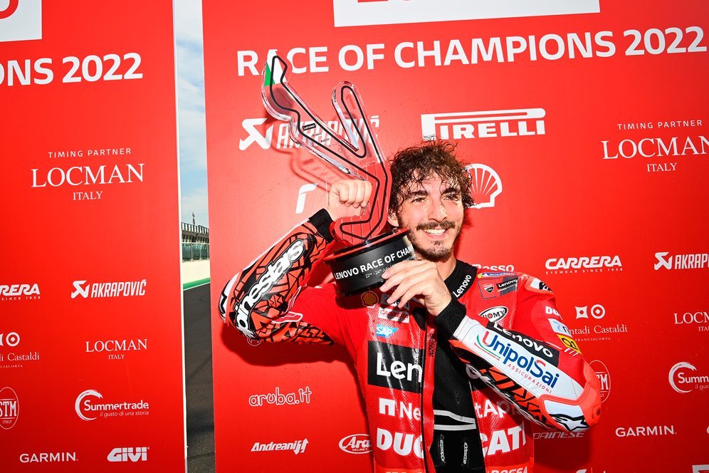 Pecco Bagnaia Takjub Menangi Ducati Race of Champions, Luca Marini: Ini Balapan Serius!