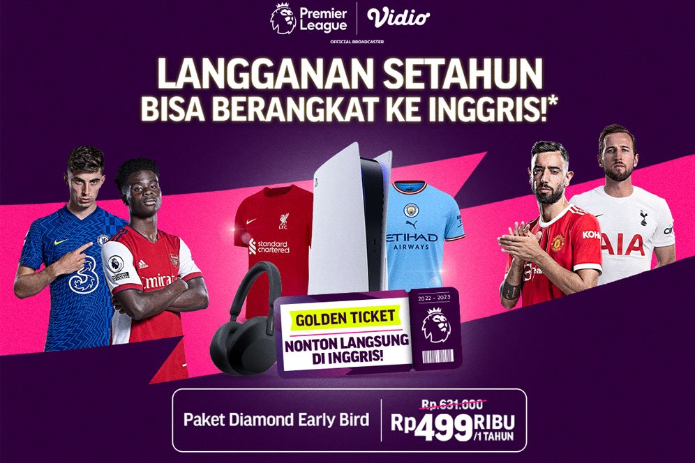 Berapa Harga Langganan Premier League di Vidio? Ini Harganya, Lagi Promo Lho! Berapa Harga Langganan Premier League di Vidio? Ini Harganya, Lagi Promo Lho!