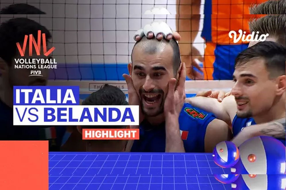 Highlights VNL 2022: Kalahkan Belanda 3-1, Italia Melaju ke Babak Semifinal