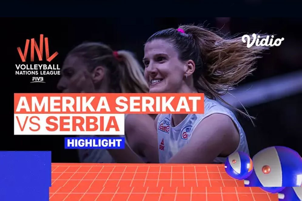 Highlights VNL 2022: Serbia Bekuk Amerika Serikat 3-2 di Perempat Final