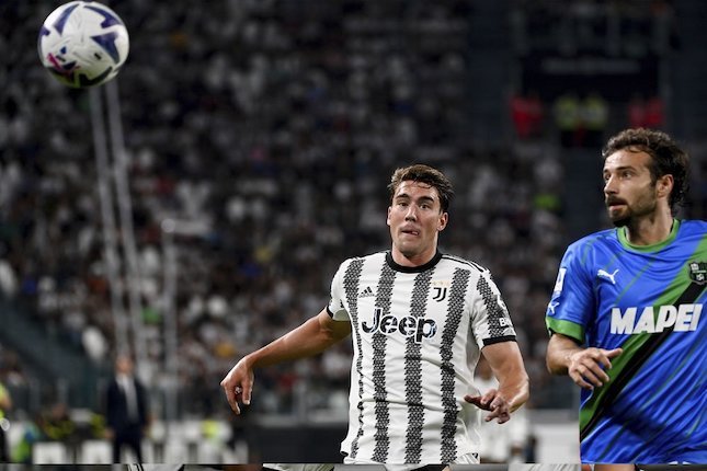 Penyerang Juventus Dusan Vlahovic. (c) AP Photo