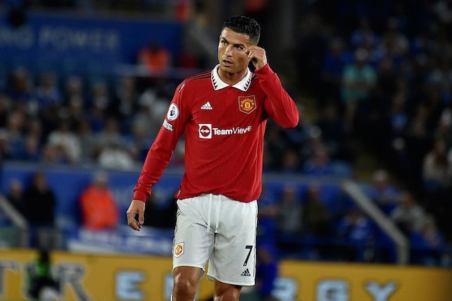 Cristiano Ronaldo ketika tampil bersama Manchester United melawan Leicester di pekan 5 Premier League 2022-2023. (c) AP Photo