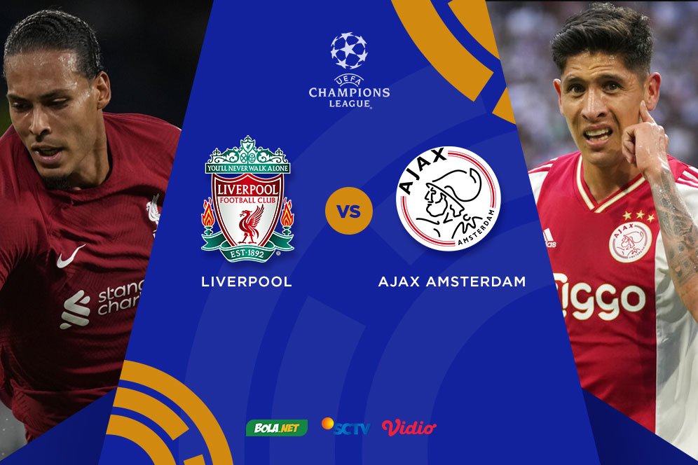 Link Streaming Liga Champions di Vidio: Liverpool vs Ajax Amsterdam, 14 September 2022