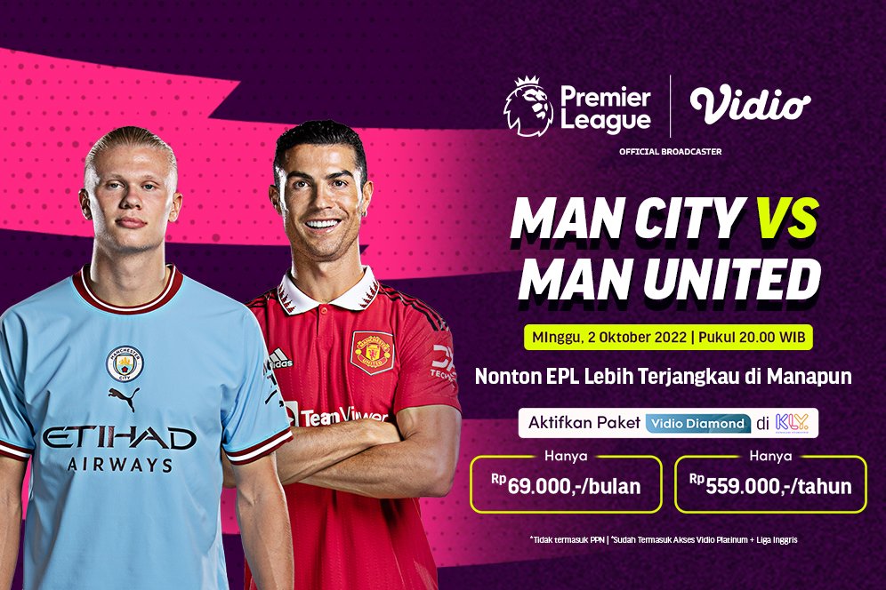 Fakta Menarik Jelang Duel Man City vs Man United, Ayo Nonton di Vidio