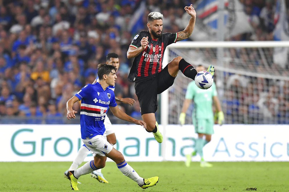 Hasil Sampdoria vs AC Milan: Skor 1-2